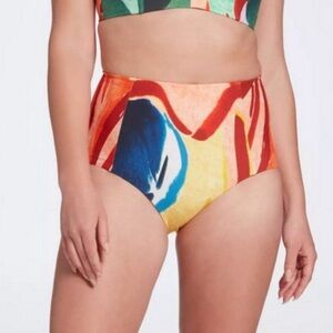 NWT CALIA by Carrie Underwood POWER sculpt Bikini Bottom Painterly Floral Small